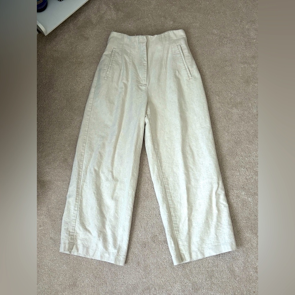 Cream Wide-Leg Pants (Zara)